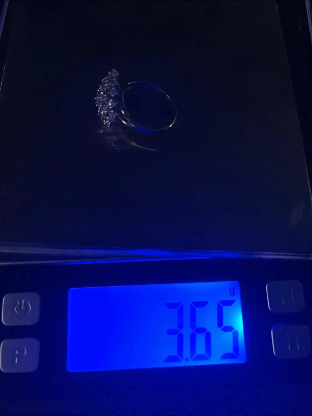 NWOT .925 SS Starburst Cluster CZ cocktail ring / size 7… 3.62 g